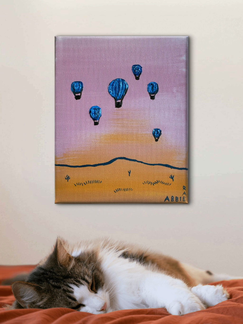 Hot Air Balloons Three - Original Oil Painting