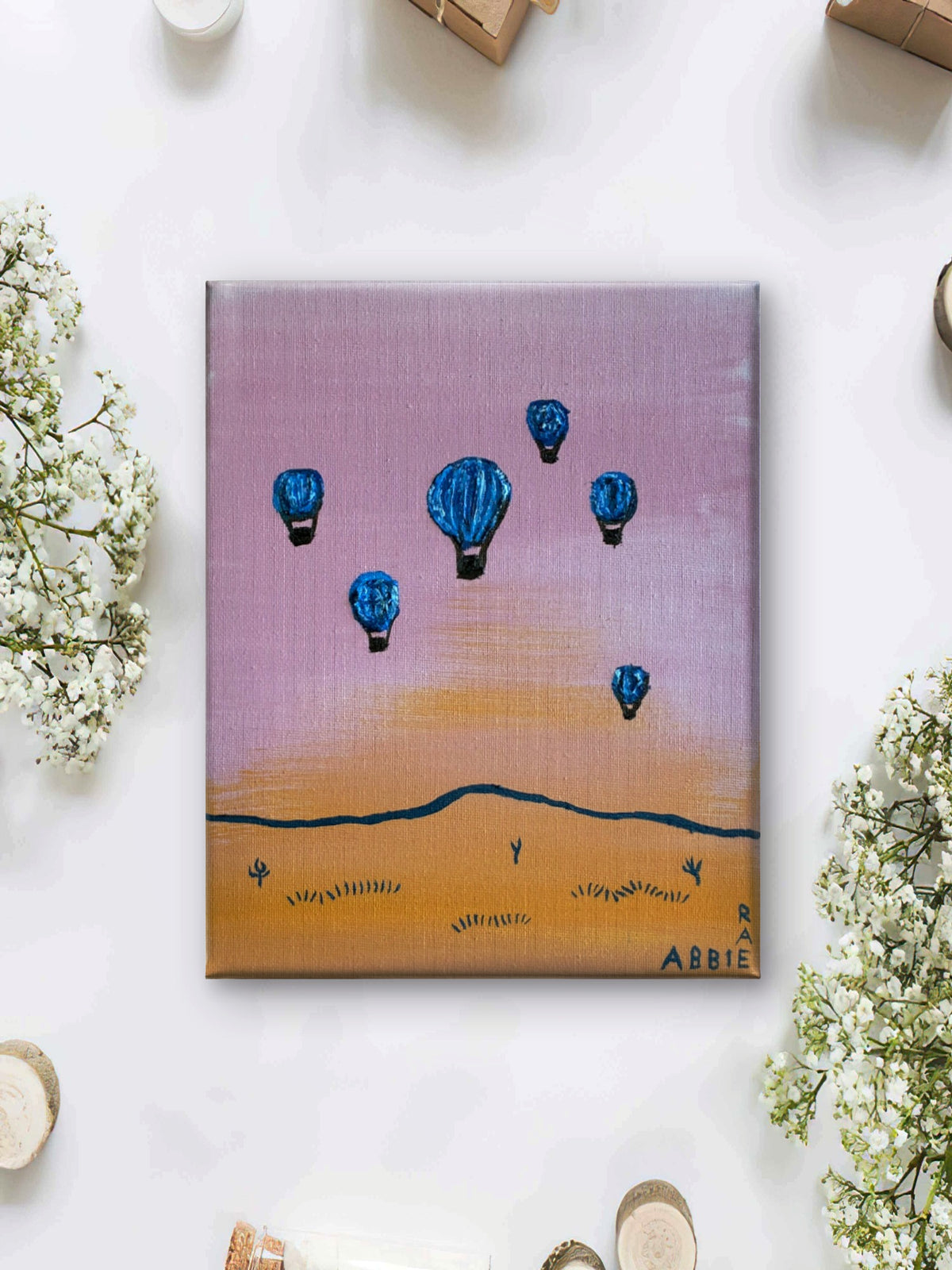 Hot Air Balloons Three - Original Oil Painting